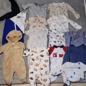 Assorted Baby Boy Longsleeve Outfits 0-3 Months
